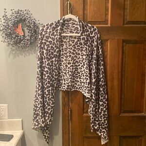 Banana Republic Wool and Cashmere Leopard  Print Shawl